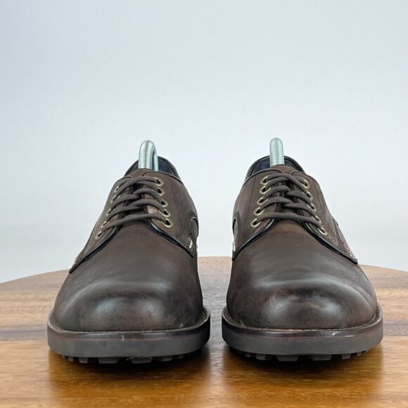 Mens Cole Haan Brown Leather Plain Toe Lug Sole‎ Derby Dress Shoes Size 8 M GUC - Picture 4 of 9